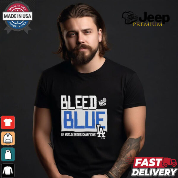 Official Los Angeles Dodgers 2024 World Series Champions Bleed Blue Shirt