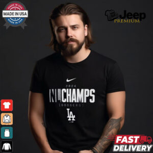 Official Los Angeles Dodgers Nike 2024 National League Champions Logo T Shirt