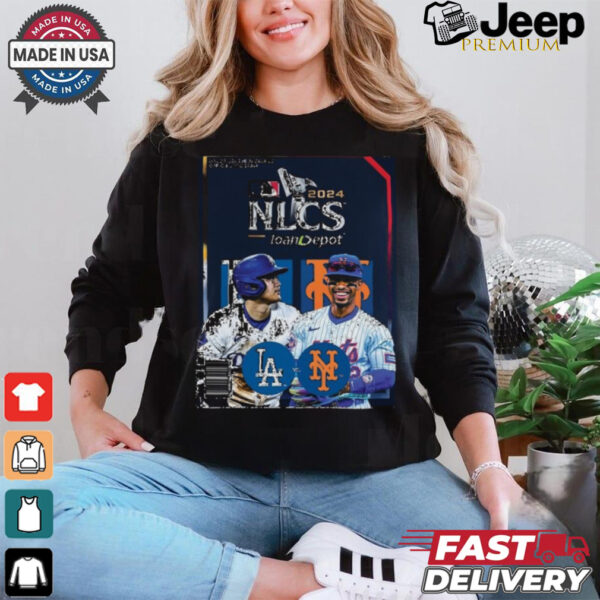 Official Los Angeles Dodgers vs. New York Mets 2024 NLCS Program Shirt