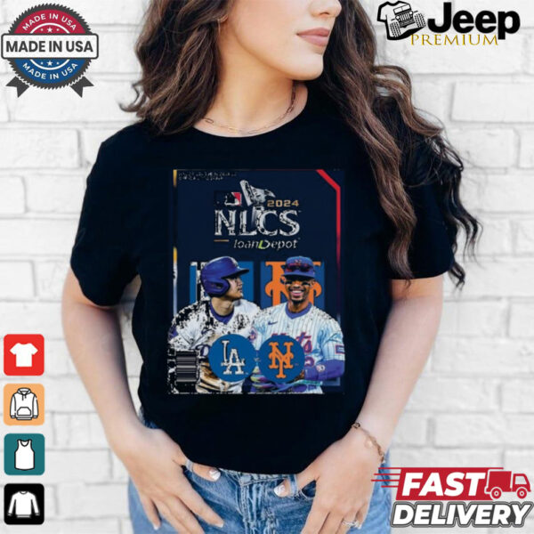 Official Los Angeles Dodgers vs. New York Mets 2024 NLCS Program Shirt