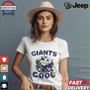 Official New York Giants NFL Team Snoopy Joe Cool T Shirt