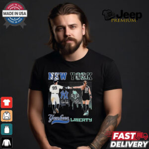 Official New York Yankees New York Liberty Pride Of New Yorker T Shirt