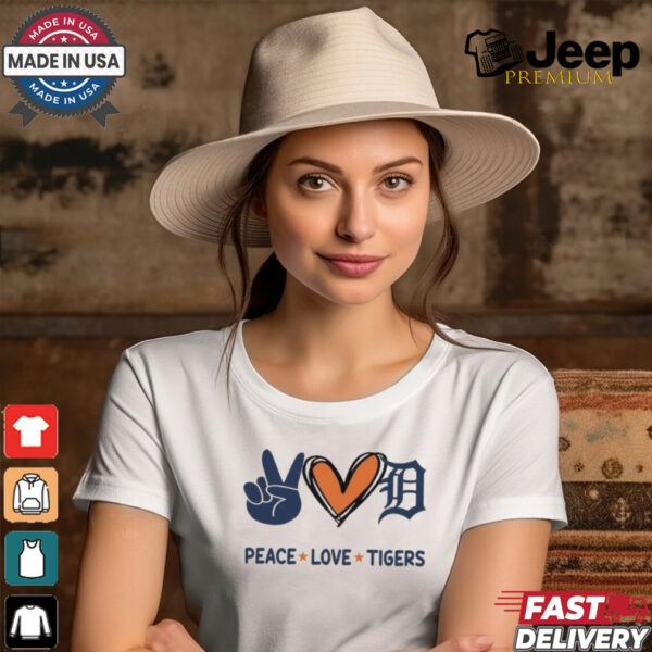 Official Peace Love Detroit Tigers MLB 2024 Shirt