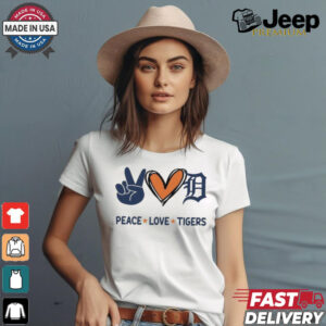 Official Peace Love Detroit Tigers MLB 2024 Shirt