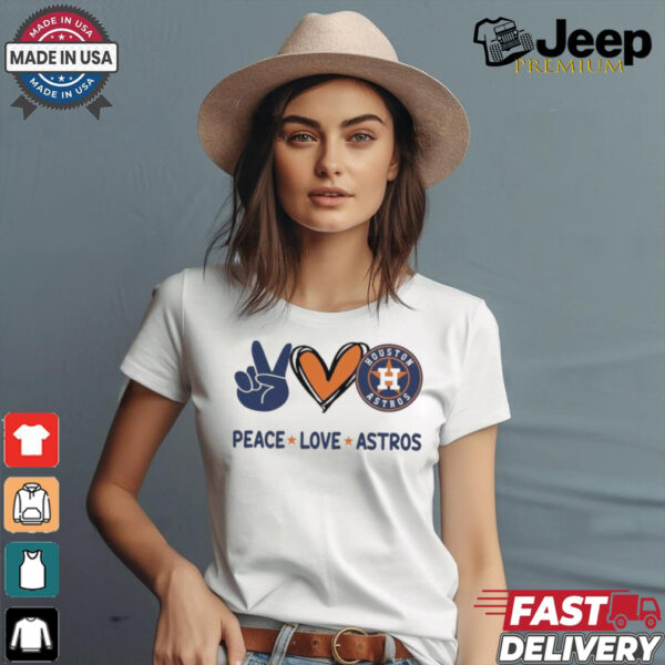 Official Peace Love Houston Astros MLB 2024 Shirt