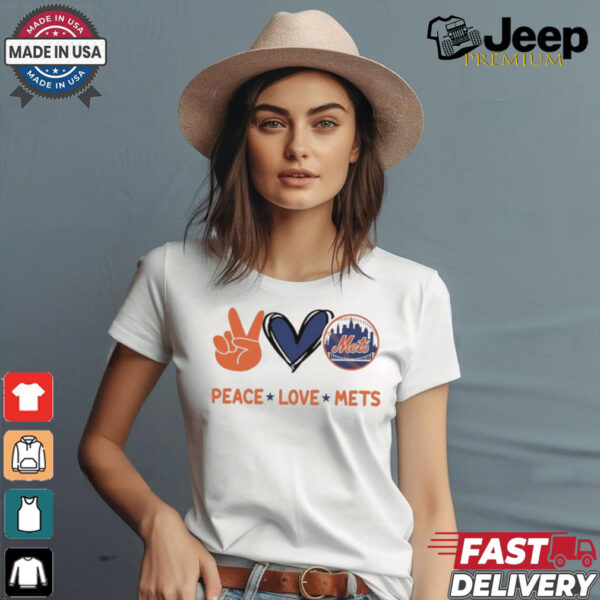 Official Peace Love New York Mets MLB 2024 Shirt