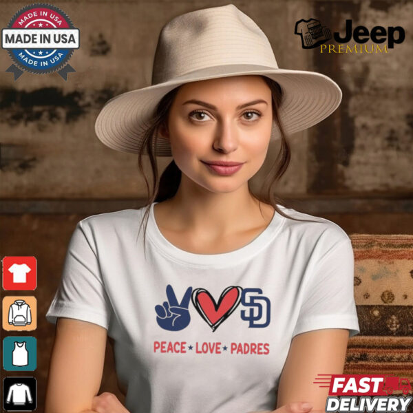 Official Peace Love San Diego Padres MLB 2024 Shirt