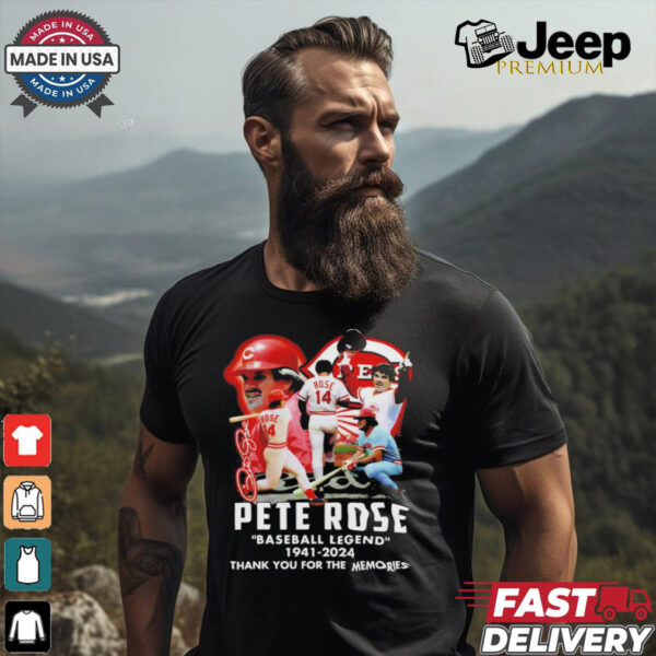 Official Pete Rose Baseball Legend 1941 2024 Thank You For The Memories T Shirt