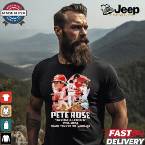 Official Pete Rose Reds Baseball Legend 1941 2024 Thank You For The Memories T Shirt