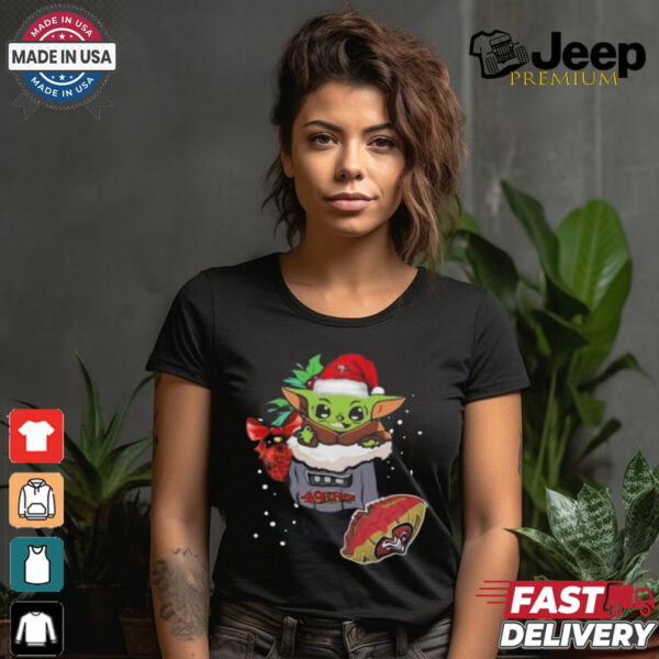 Official San Francisco 49ers Baby Yoda Merry Christmas 2024 Shirt