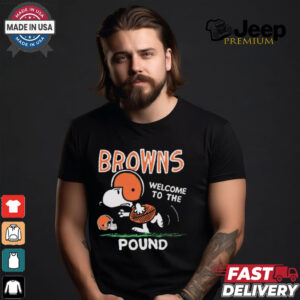 Official Snoopy Peanuts x Cleveland Browns Welcome To The Pound t shirt