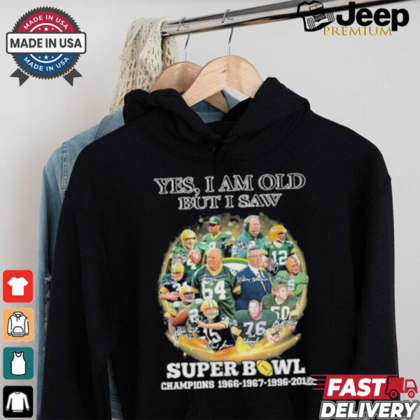 Official Yes, I’m Old But I Saw Green Bay Packers Super Bowl Champions Signatures Shirt