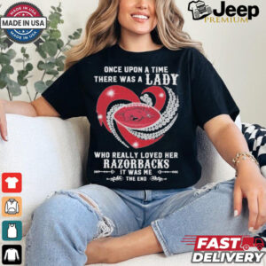 Once Upon A Time There Was A Lady Who Really Loved Her Arkansas Razorbacks Diamonds Shirt