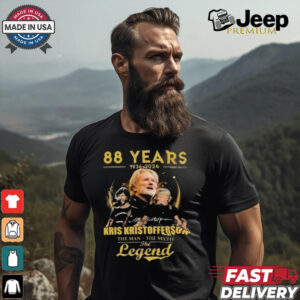 Original 88 Years 1936 2024 Kris Kristofferson The Man The Myth The Legend Signature Shirt