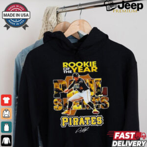 Paul Skenes Pittsburgh Pirates Rookie of the year signature shirt