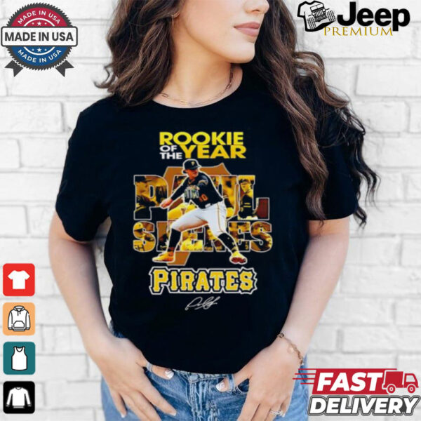 Paul Skenes Pittsburgh Pirates Rookie of the year signature shirt