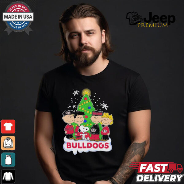 Peanuts Characters X Georgia Bulldogs Christmas Shirt