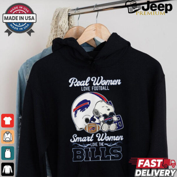 Peanuts Snoopy Real Women Love Football Smart Women Love The Buffalo Bills Shirt