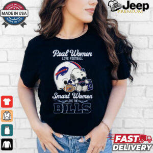 Peanuts Snoopy Real Women Love Football Smart Women Love The Buffalo Bills Shirt