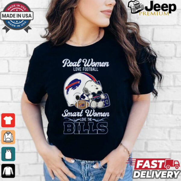 Peanuts Snoopy Real Women Love Football Smart Women Love The Buffalo Bills Shirt