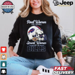 Peanuts Snoopy Real Women Love Football Smart Women Love The Buffalo Bills Shirt