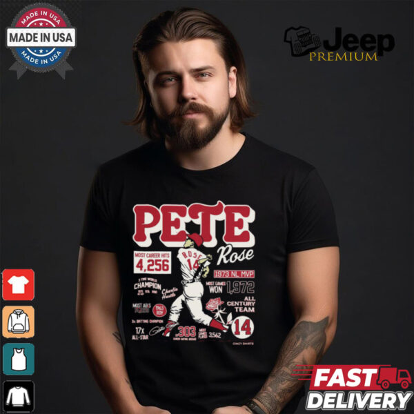 Pete Rose Career Stats Shirt