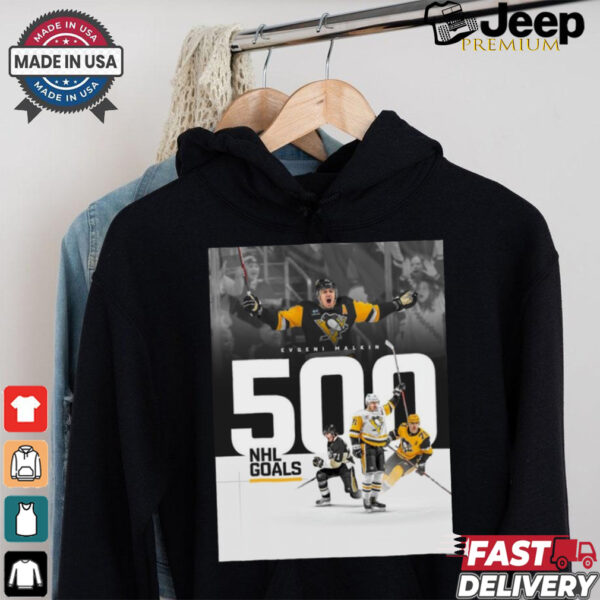 Pittsburgh Penguins Evgeni Malkin 500 Times NHL Goals Poster t shirt