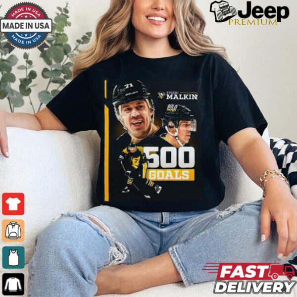 Pittsburgh Penguins Evgeni Malkin NHL 500 Goals T Shirt