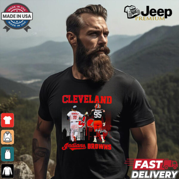 Ramirez Garrett Cleveland Guardians Browns signature shirt