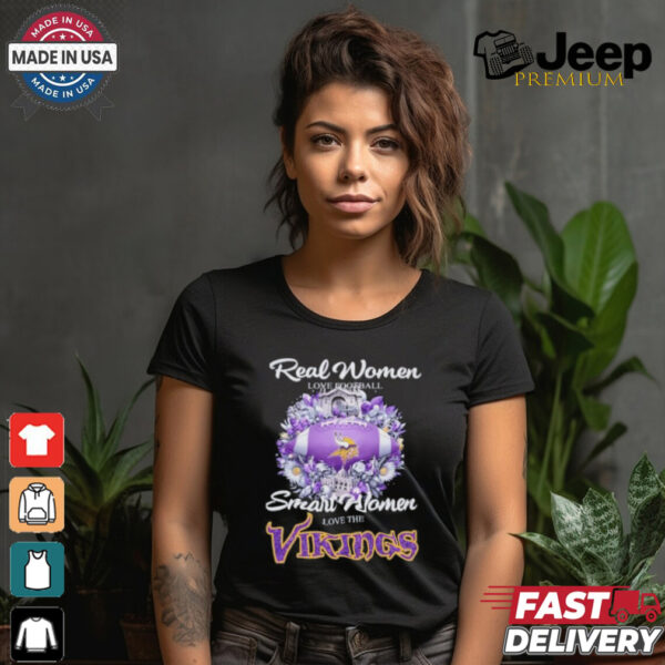 Real Women Love Football Smart Women Love The Minnesota Vikings X Vintage Diamonds Shirt