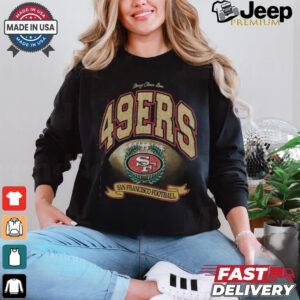 San Francisco 49ers Stoney Clover Lane x '47 Black Glitter Rocker Retro Tubular T Shirt