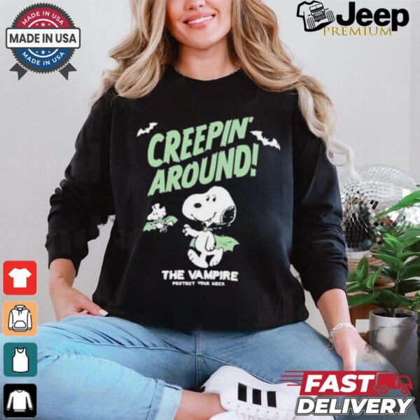 Snoopy Creepin Around Creature Of The Night The Vampire Shirt