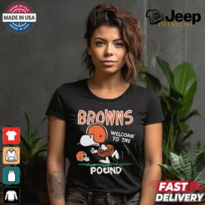 Snoopy Peanuts x Cleveland Browns Welcome To The Pound t shirt