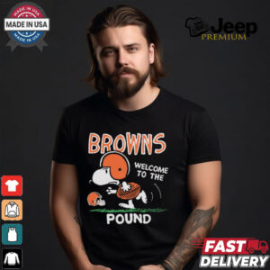 Snoopy Peanuts x Cleveland Browns Welcome To The Pound t shirt