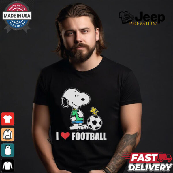 Snoopy and Woodstock I love football shirt