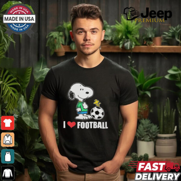 Snoopy and Woodstock I love football shirt