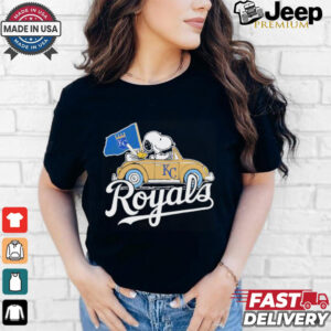 Snoopy driving car let’s go Kansas City Royals MLB Playoff shirt