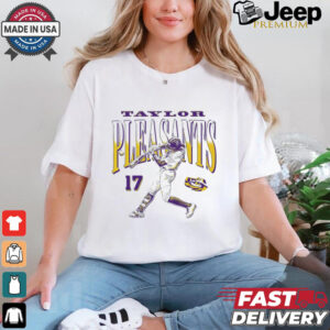 Taylor Pleasants LSU Tigers number 17 action pose shirt