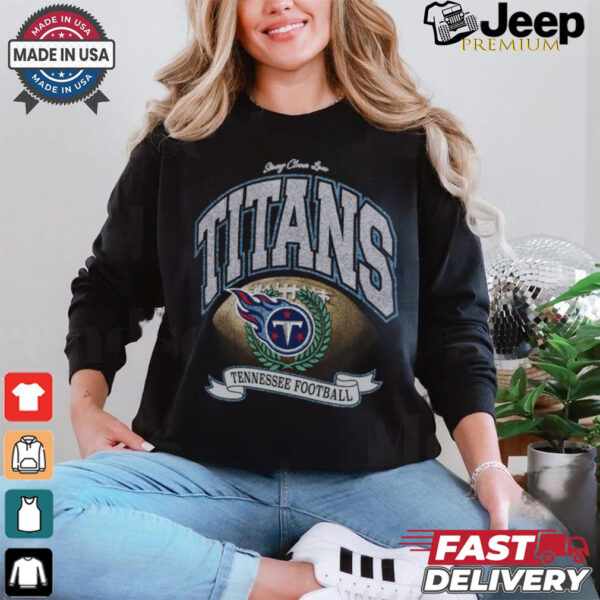 Tennessee Titans Stoney Clover Lane x '47 Black Glitter Rocker Retro Tubular T Shirt