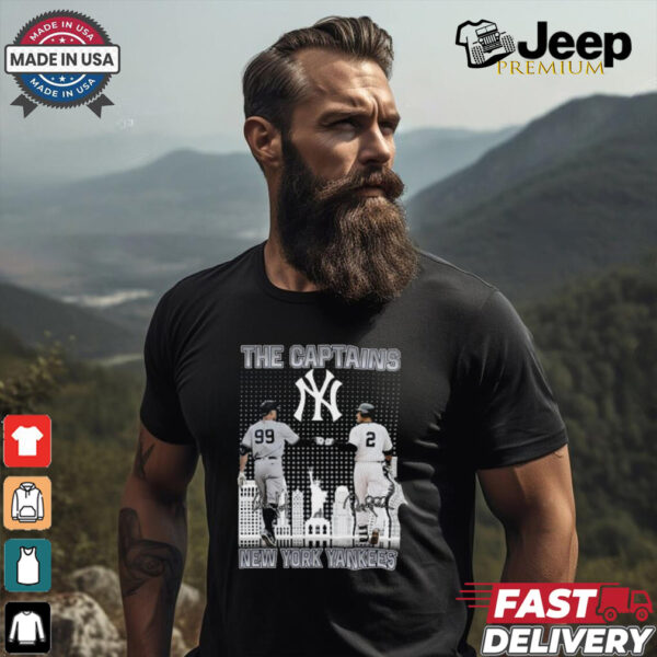 The Captains New York Yankees Aaron James Judge And Derek Jeter Signatures Skyline 2024 T shirt