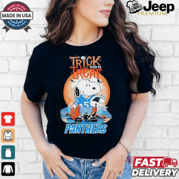 Trick Treat Snoopy Teams Carolina Panthers Nfl Shirt