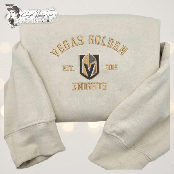 Vegas Golden Knights Embroidered Sweatshirt Nhl Embroidered Sweater Embroidered shirt