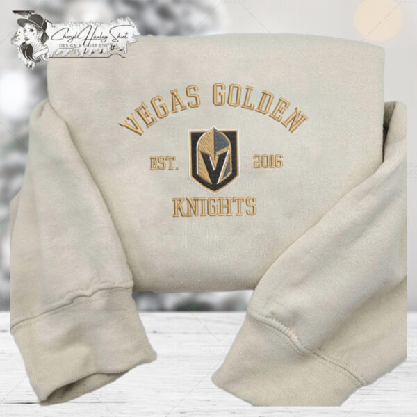 Vegas Golden Knights Embroidered Sweatshirt Nhl Embroidered Sweater Embroidered shirt