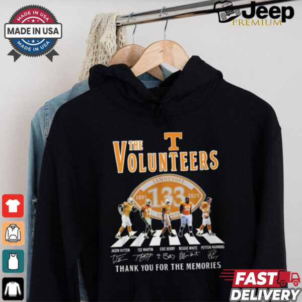 Volunteers Tennessee 133th Anniversary 1891 2024 Thank You For The Memories T Shirt