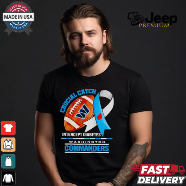 Washington Commanders crucial catch intercept diabetes shirt