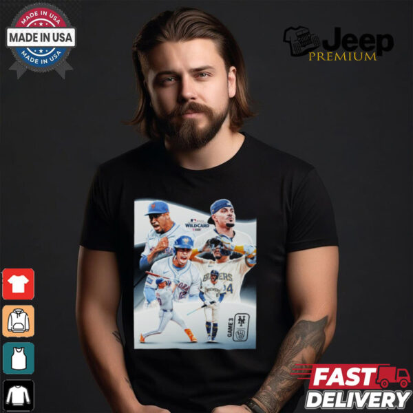 Win and advance MLB 2024 National League Wild Card Game 3 New York Mets vs Milwaukee Brewers Poster t shirt