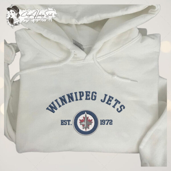 Winnipeg Jets Embroidered Sweatshirt Nhl Embroidered Sweater Embroidered Nhl shirt