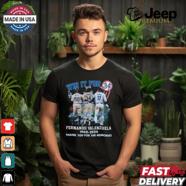 l Win It For Fernando Valenzuela 1960 2024 Thank You For The Memories Shirt