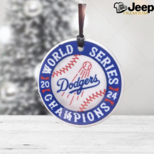 2024 World Series Champions Blue 3 Round Ceramic Ornament Christmas Ornament, Ready to ship