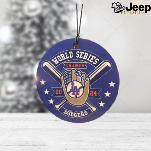 2024 World Series Champions Blue 3 Round Wood Ornament, Texas, Wood, Baseball , 2024 World Series Champions